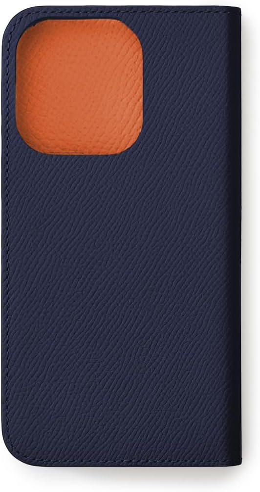 BONAVENTURA 手帳型 iPhone15Proケース ネイビーオレンジ BONAVENTURA】(for iPhone15 Pro) ダイアリーケース